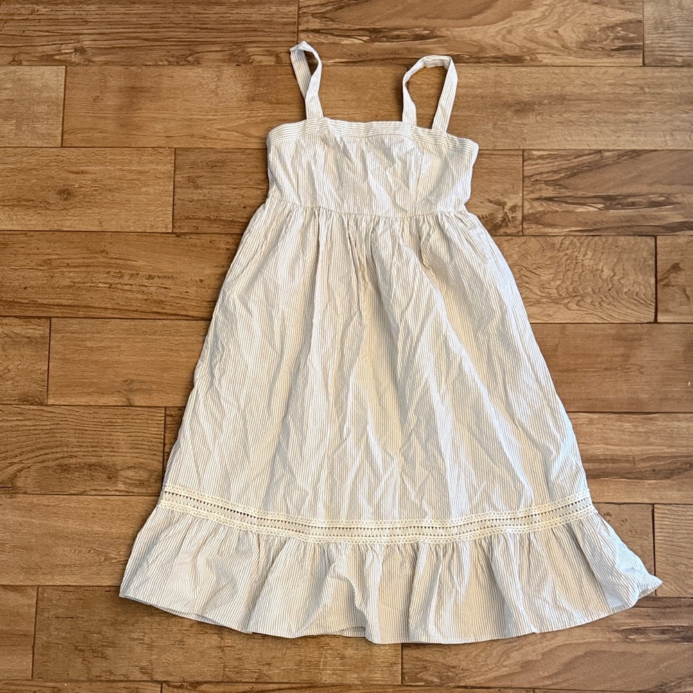 Pinkblush White Maternity Dress with Ruffle Detail